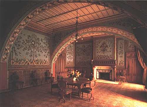 The dining room. One of a suite of three intact schemes of the 1860s on the ground floor.